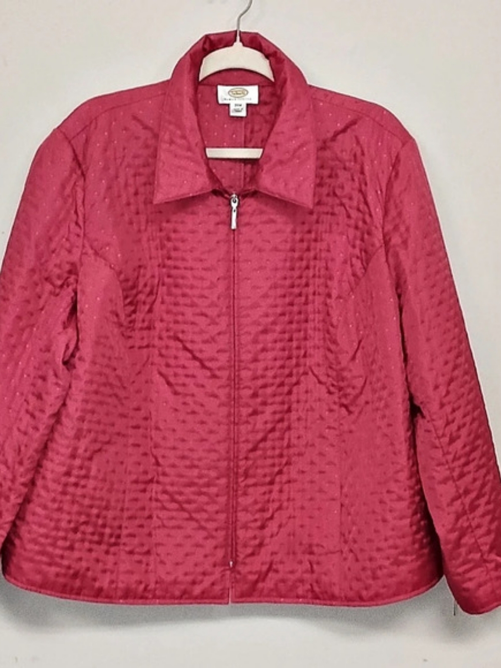 Talbots Vintage Red Dot Quilted Lightweight Jacket Women's Size 20W Petite